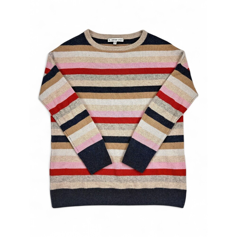 The Cashmere Project XS Striped Crewneck‎ 100% Cashmere Sweater